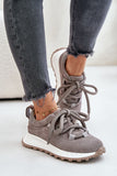 Stylish Platform Sneakers with Thick Lacing for Women