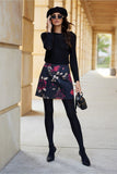 Floral Foam Mini Skirt for Effortless Chic Style