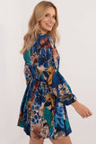 Floral Flared Dress with Heart Neckline for Effortless Style