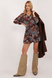 Floral Bombshell Dress with Flared Cut and Heart Neckline