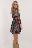 Floral Bombshell Dress with Flared Cut and Heart Neckline