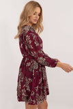 Floral Flared Dress with Heart Neckline for Effortless Style