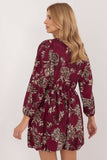 Floral Flared Dress with Heart Neckline for Effortless Style