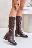 Elegant Eco Leather Stiletto Boots for Colder Days