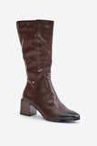 Elegant Eco Leather Stiletto Boots for Colder Days
