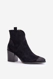 Elegant Eco-Suede Cowboy Boots with Stiletto Heel