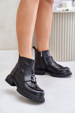 Elegant Leather Women's Boots with Zipper Closure and Insulation