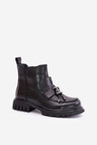 Elegant Leather Women's Boots with Zipper Closure and Insulation