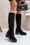 Eco-Suede Stiletto Boots with Zipper for Cold Weather Comfort