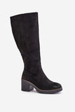 Eco-Suede Stiletto Boots with Zipper for Cold Weather Comfort