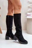 Eco-Suede Stiletto Boots with Zipper for Cold Weather Comfort