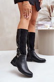 Stylish Women's Insulated Boots with Decorative Buckle
