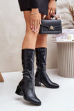 Elegant Eco Leather Stiletto Boots for Cold Weather