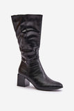 Elegant Eco Leather Stiletto Boots for Cold Weather