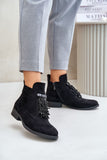 Chic Ankle Boots with Unique Front Decoration for Women