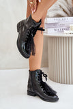 Elegant Eco Leather Lacquered Boots for Cold Weather
