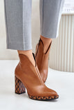 Elegant Natural Leather Boots with Unique Cutouts for Women