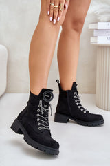 Stylish Insulated Eco-Suede Boots for Cold Weather Comfort - black / 38