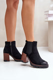 Stylish Eco-Suede Ankle Boots with Stiletto Heel