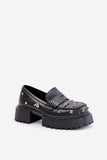 Elegant Leather Half-Shoes with Stylish Platform Design