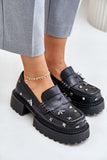 Elegant Leather Half-Shoes with Stylish Platform Design