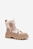 Stylish Women's Ankle Boots with Warm Sheepskin Fur