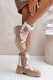 Stylish Women's Ankle Boots with Warm Sheepskin Fur