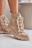 Stylish Eco Suede Ankle Boots with Warm Lining and Zipper