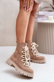 Stylish Eco Suede Ankle Boots with Warm Lining and Zipper