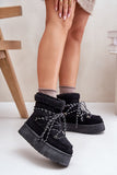 Stylish Women's Platform Snow Boots with Fur Lining