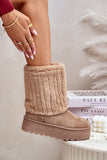 Eco-Friendly High Women's Snow Boots with Fur Lining