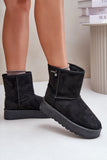 Stylish Eco Suede Snow Boots with Warm Fur Lining
