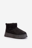 Fashionable Faux Suede Women's Snow Boots with Fur Lining