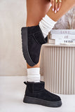 Fashionable Faux Suede Women's Snow Boots with Fur Lining