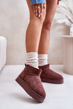 Trendy Eco-Suede Snow Boots with Warm Fur Lining