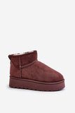 Trendy Eco-Suede Snow Boots with Warm Fur Lining