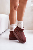 Trendy Eco-Suede Snow Boots with Warm Fur Lining