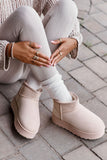 Trendy Faux Suede Snow Boots with Fur Lining and Platform