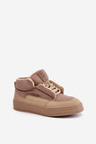 Stylish Insulated Lace-Up Sneakers for Cold Weather Comfort
