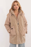 Fashionable Women's Corduroy Hooded Casual Jacket