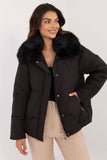 Stylish Women's Quilted Jacket with Fur-Trimmed Collar