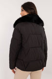 Stylish Women's Quilted Jacket with Fur-Trimmed Collar