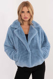 Elegant Lined Collar Fur Jacket for Autumn-Winter Wear