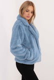 Elegant Lined Collar Fur Jacket for Autumn-Winter Wear
