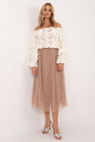 Elegant Tulle Midi Skirt for Everyday Style and Comfort