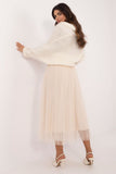 Elegant Casual Tulle Midi Skirt with Comfortable Waistband