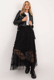 Elegant Ruffled Tulle Skirt for Versatile Stylish Looks