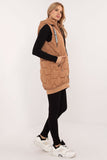 Stylish Quilted Vest with Detachable Hood and Zipper Pockets