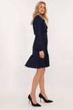 Flared Everyday Dress with Ruffle Hem and Tied Neckline