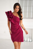 Elegant One-Shoulder Feather Dress for Special Occasions